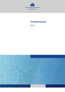vuosikertomuksessa - European Central Bank