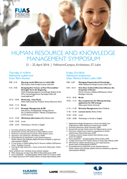 human resource and knowledge management symposium
