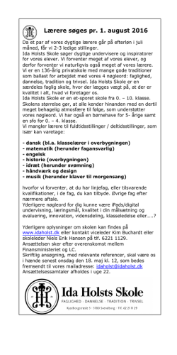 Content/Job/JobAds/Stlllingsopslag Ida Holsts Skole