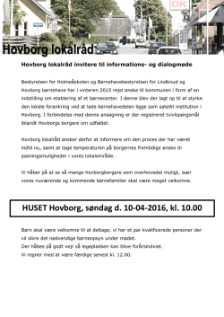 Lokalråd - Hovborg.net