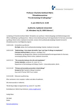 Klik her for at se programmet - Dansk Selskab for Allergologi