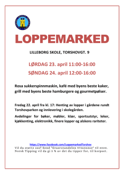 loppemarked - Lilleborg skoles musikkorps