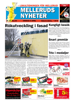 lokaltidningen f&ouml;r mellerud!