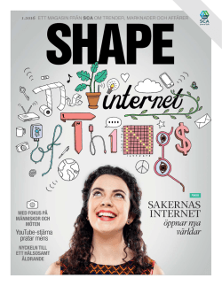SV SCA magazine SHAPE 1 2016 sakernas internet