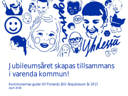 Kommunernas guide till Finlands 100-årsjubileum