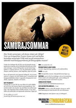Samurajsommar med natt på museet 20