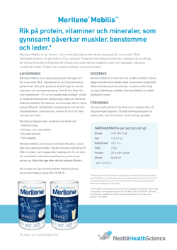 Meritene® MobilisTM - Nestlé Health Science