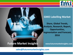 GMO Labelling Market Dynamics, Forecast, Analysis and Supply Demand 2016-2026