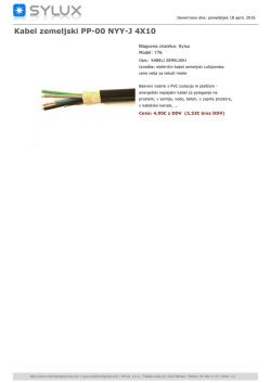 Kabel zemeljski PP-00 NYY-J 4X10