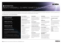 men`s handball olympic games qualification 2016