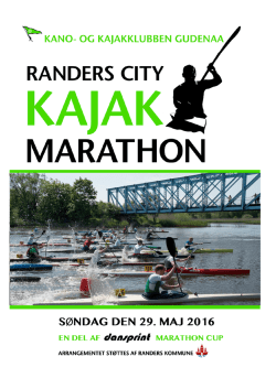 Randers City Kajak Marathon - Kano og Kajakklubben Gudenaa
