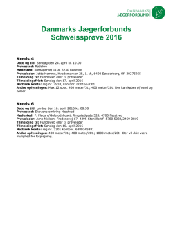 Danmarks Jægerforbunds Schweissprøve 2016