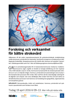 stroke - Göteborgsregionens kommunalförbund