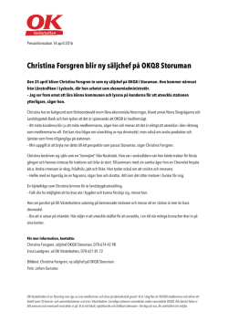 Christina Forsgren blir ny säljchef på OKQ8 Storuman