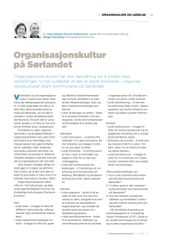 Organisasjonskultur på Sørlandet
