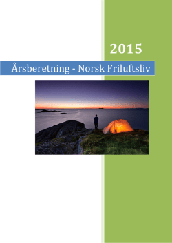 Årsberetning 2015 - Norsk Friluftsliv