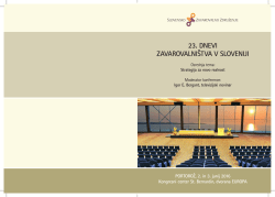 Program konference - Slovensko zavarovalno združenje