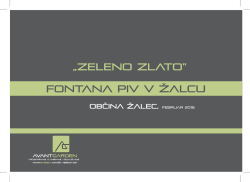 fontana piv v žalcu „zeleno zlato“