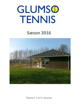Sæson 2016 - Glumsø Tennis