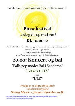 Pinsefestival 2016 - Sønderho Forsamlingshus