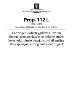 Prop. 112 L - Regjeringen.no