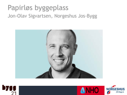 Jon-Olav Sigvartsen - Byggevaredagen.no