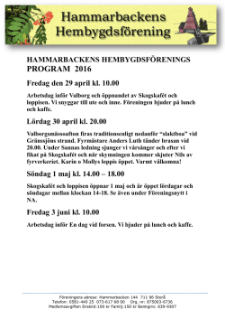 program 2016 - Hammarbacken.eu