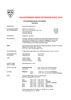 KALKSTRANDS KROG OFFSHORE RACE 2016