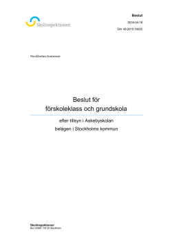 Regelb. tillsyn Skolbeslut Stockholm Askebyskolan (PDF, 304