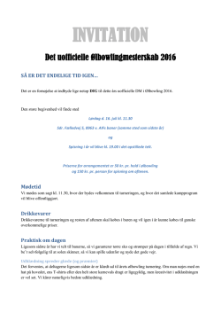 invitation - Ølbowling 2016