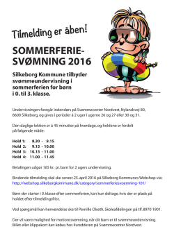 Sommerferiesvømning 2016