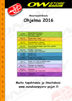 OPP Rovaniemi Pyöräkoulun ohjelma 2016.pages