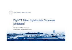 DigiNYT: Miten digitalisointia Suomessa johdetaan?