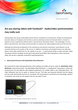 OptoFidelity CaseStudy Video Multimeter Video Services January