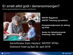 Karin Høyland - SINTEF-NTNU