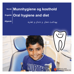 Munnhygiene og kosthold Oral hygiene and diet بهداشت دهان و دندان و