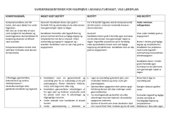 VURDERINGSKRITERIER FOR FAGPRØVE I AKVAKULTURFAGET
