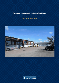 Expansiv maskin- och verktygsförsäljning