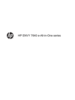 HP ENVY 7640 e-All-in-One series