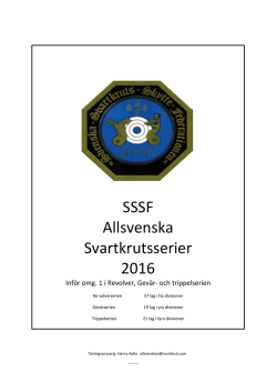 SSSF Allsvenska Svartkrutsserier 2016
