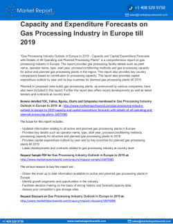 GAS PROCESSING INDUSTRY OUTLOOK IN EUROPE TO 2019