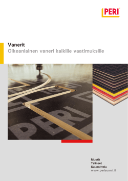 Vaneri-esite - PERI Suomi Ltd Oy
