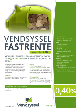 0,40% - Sparekassen Vendsyssel
