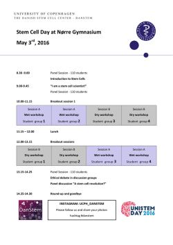 Stamcelledagens program