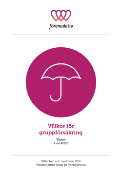 Villkor gruppförsäkring Vision