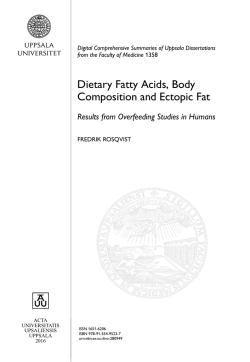Dietary Fatty Acids, Body Composition and Ectopic Fat