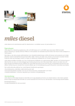 Produktblad miles diesel