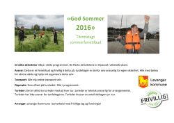 God sommer 2016 - Levanger kommune