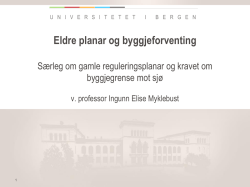 Eldre planar og byggjeforventing