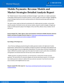 Mobile Payments: Revenue Models and Market Strategies Detailed Analysis Report